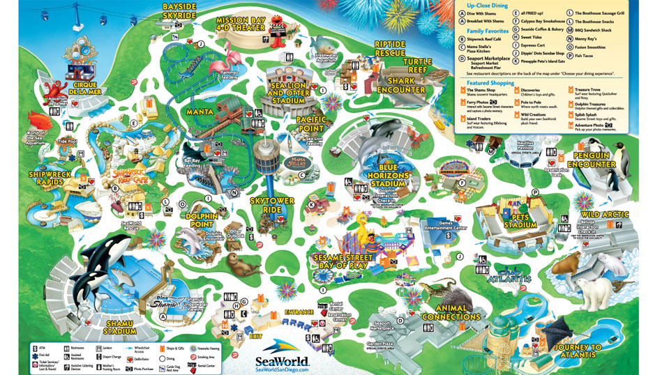 Mapa de SeaWorld San Diego